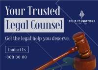 Trusted Legal Counsel Postcard Image Preview