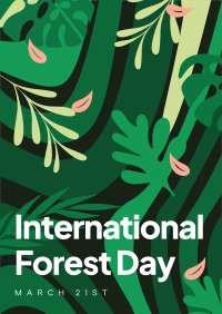 Abstract Forest Day Poster