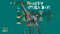 Giraffe Ethnic Pattern Facebook Event Cover