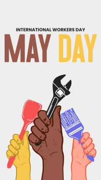 Celebrate Our Heroes on May Day Facebook Story