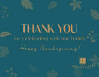 Thanksgiving Autumn Leaves Thank You Card