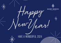 Wonderful New Year Welcome Postcard Image Preview