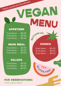 Blocky Vegan Illustrations Menu