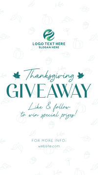 Thanksgiving Day Giveaway Instagram Reel Image Preview