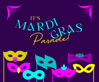 Mardi Gras Masks Facebook Post