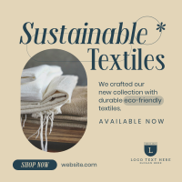 Sustainable Textiles Collection Instagram Post Design