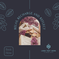 Resort and Spa Booking Instagram Post Design