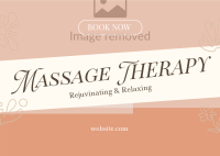 Massage Therapy Postcard Image Preview