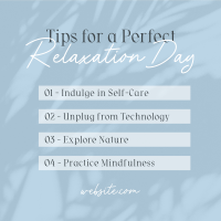 Tips for Relaxation Instagram Post