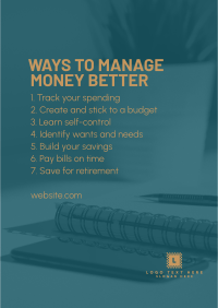 Ways to Manage Money Flyer