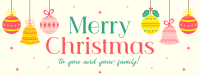 Christmas Family Greetings Facebook Cover Image Preview