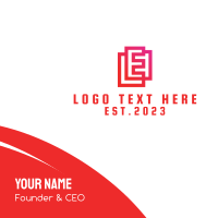 L&E Letters Business Card Image Preview