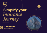 Minimalist Insurance Journey Postcard Image Preview