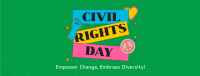 Bold Civil Rights Day Stickers Facebook Cover Design