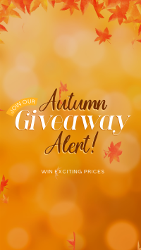 Autumn Giveaway Alert Facebook Story