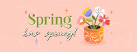 Spring Flower Pot Facebook Cover Design