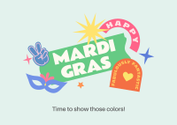 Happy Mardi Gras Postcard