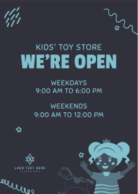 Toy Shop Hours Flyer