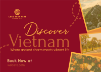 Vietnam Travel Tour Scrapbook Postcard