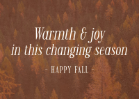 Autumn Season Quote Postcard