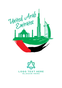 UAE City Scribbles Poster