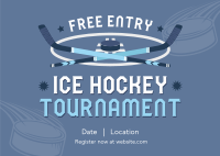 Ice Hockey Tournament Postcard