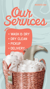 Swirly Laundry Services Instagram Story