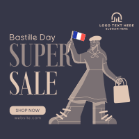 Super Bastille Day Sale Instagram Post Design