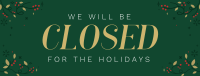 Closed for Christmas Facebook Cover