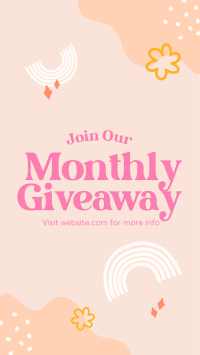 Monthly Giveaway TikTok Video