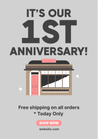 1st Business Anniversary Flyer