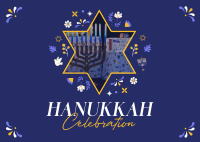 Hanukkah Family Postcard