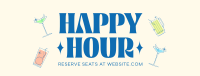 Cocktail Happy Hour Facebook Cover Image Preview