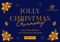 Jolly Christmas Giveaway Postcard