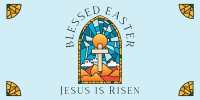 Easter Stained Glass Twitter Post