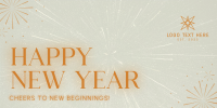 Fireworks New Year Greeting Twitter Post Image Preview