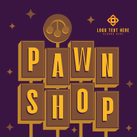 Pawn Shop Retro Instagram Post Design