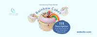 Pride Rainbow Cupcake Facebook Cover Image Preview