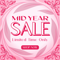 Mid-Year Sale Floral Instagram Post