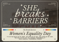 Retro Minimalist Women's Equality Postcard