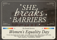 Retro Minimalist Women's Equality Postcard Image Preview