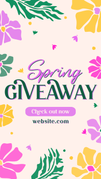 Spring Giveaway Flowers Instagram Story