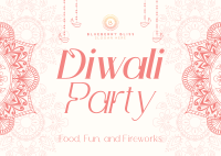 Diwali Party Postcard Image Preview