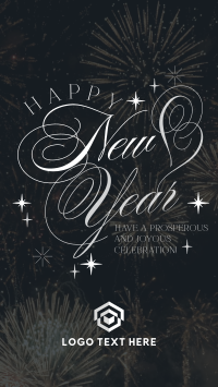 Elegant New Year Greeting Facebook Story Image Preview