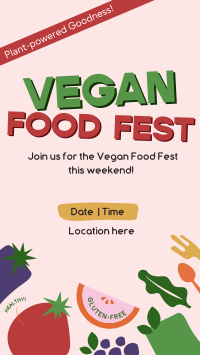 Blocky Vegan Food Fest Instagram Reel Image Preview