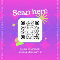 Quirky QR Discount Instagram Post Design