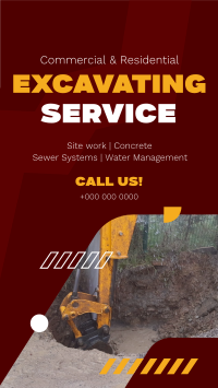 Modern Excavating Service Facebook Story