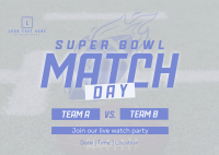 Superbowl Match Day Postcard