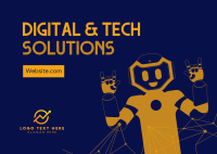 Digital & Tech Solutions Postcard Design