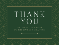 Elegant Patterns Thank You Card